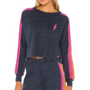 AVIATOR NATION NAVY CROPPED CREW